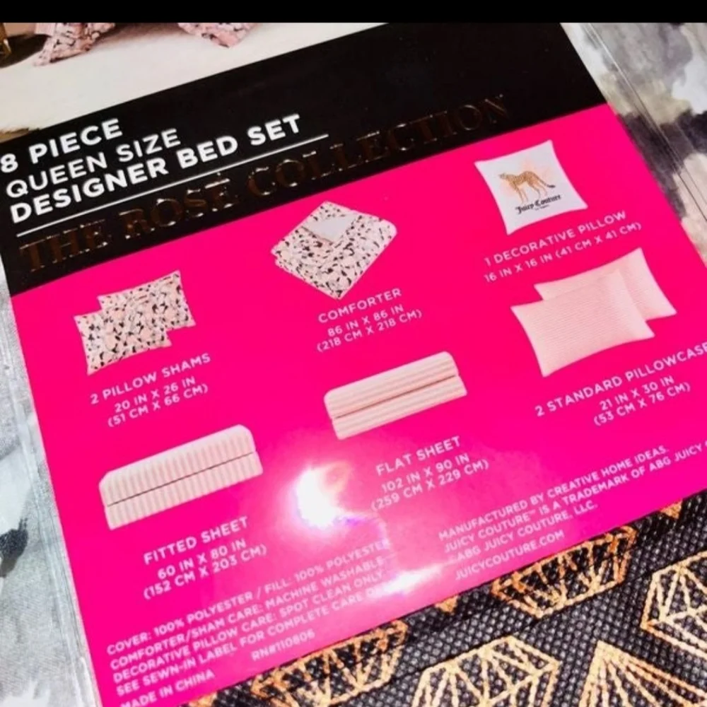 Juicy Couture pillow shams